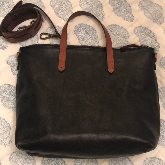 NWT Madewell transport satchel in true black - Picture 5 of 8